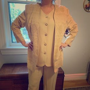 90s 2-Piece Casual Pant Suit